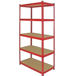 Monster Racking 10 Rayonnages Z-Rax en Acier Sans Boulons Rouges 90cm x 183cm x 45cm