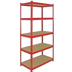 Monster Racking 10 Rayonnages Z-Rax en Acier Sans Boulons Rouges 90cm x 183cm x 45cm