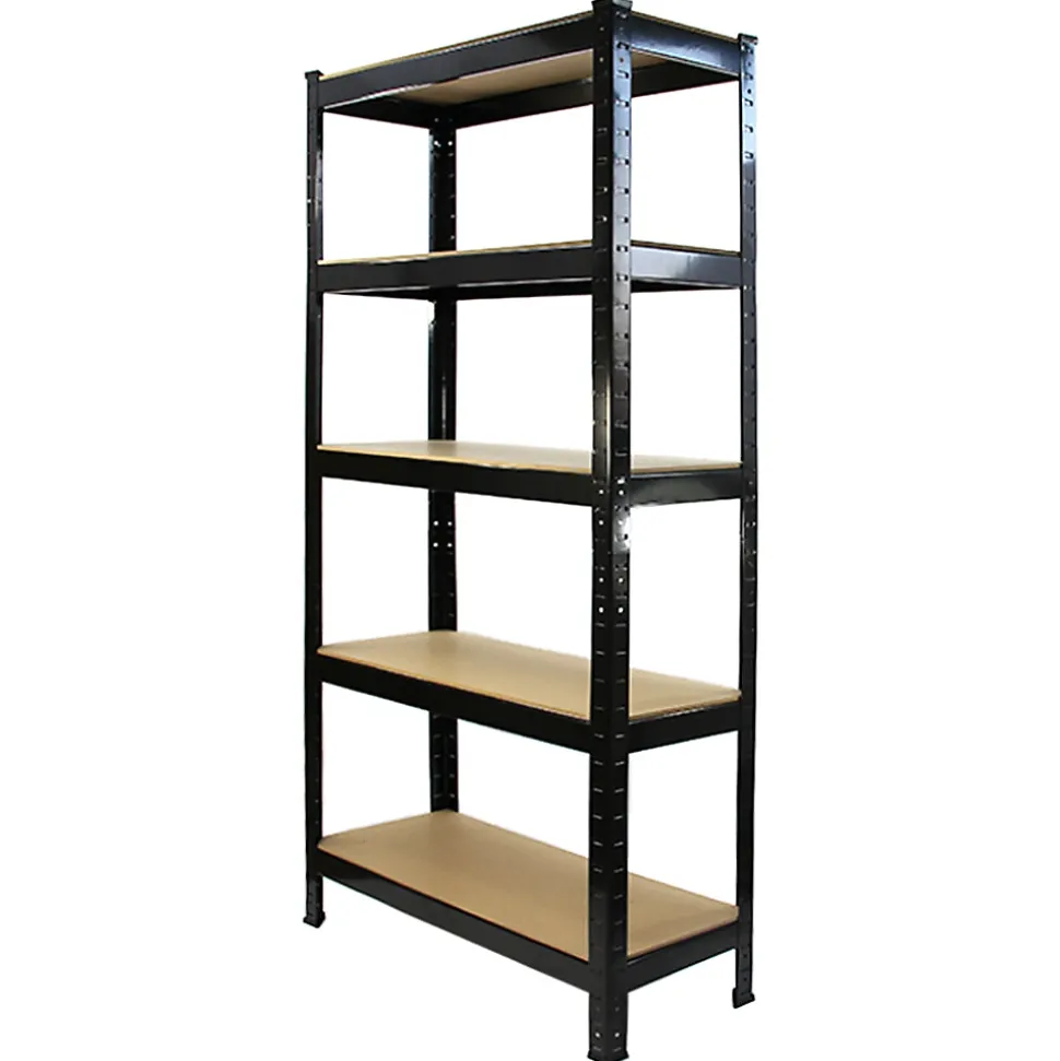 Monster Racking 4 Rayonnages T-Rax en Acier Sans Boulons Noirs 75cm x 30cm x 150cm