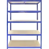 Monster Racking 10 Rayonnages T-Rax en Acier Sans Boulons Bleus 120cm x 60cm x 180cm