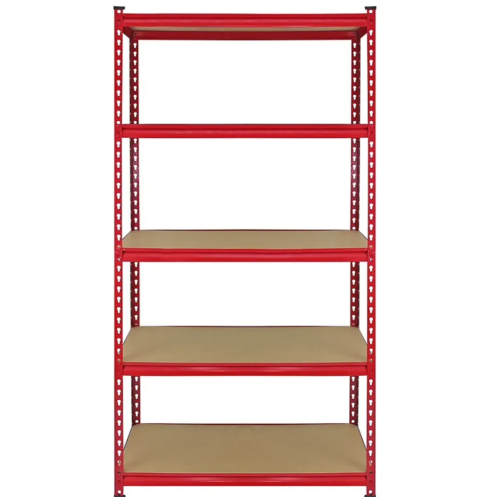 Monster Racking 4 Rayonnages Z-Rax en Acier Sans Boulons Rouges 90cm x 183cm x 45cm