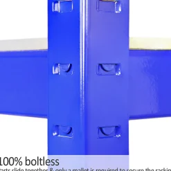 Monster Racking 5 Rayonnages T-Rax en Acier Sans Boulons Bleus 90cm x 45cm x 180cm