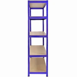 Monster Racking 5 Rayonnages T-Rax en Acier Sans Boulons Bleus 90cm x 45cm x 180cm