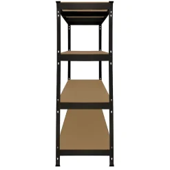 Monster Racking Rayonnage robuste Q-Rax Monster à étagères pour garage, 360 kg/étagère, 160cm x 60cm x 160cm, Noir