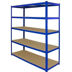 Monster Racking T-Rax 5 x Rayonnage, Bleu, 160cm Largeur, 60cm Profondeur