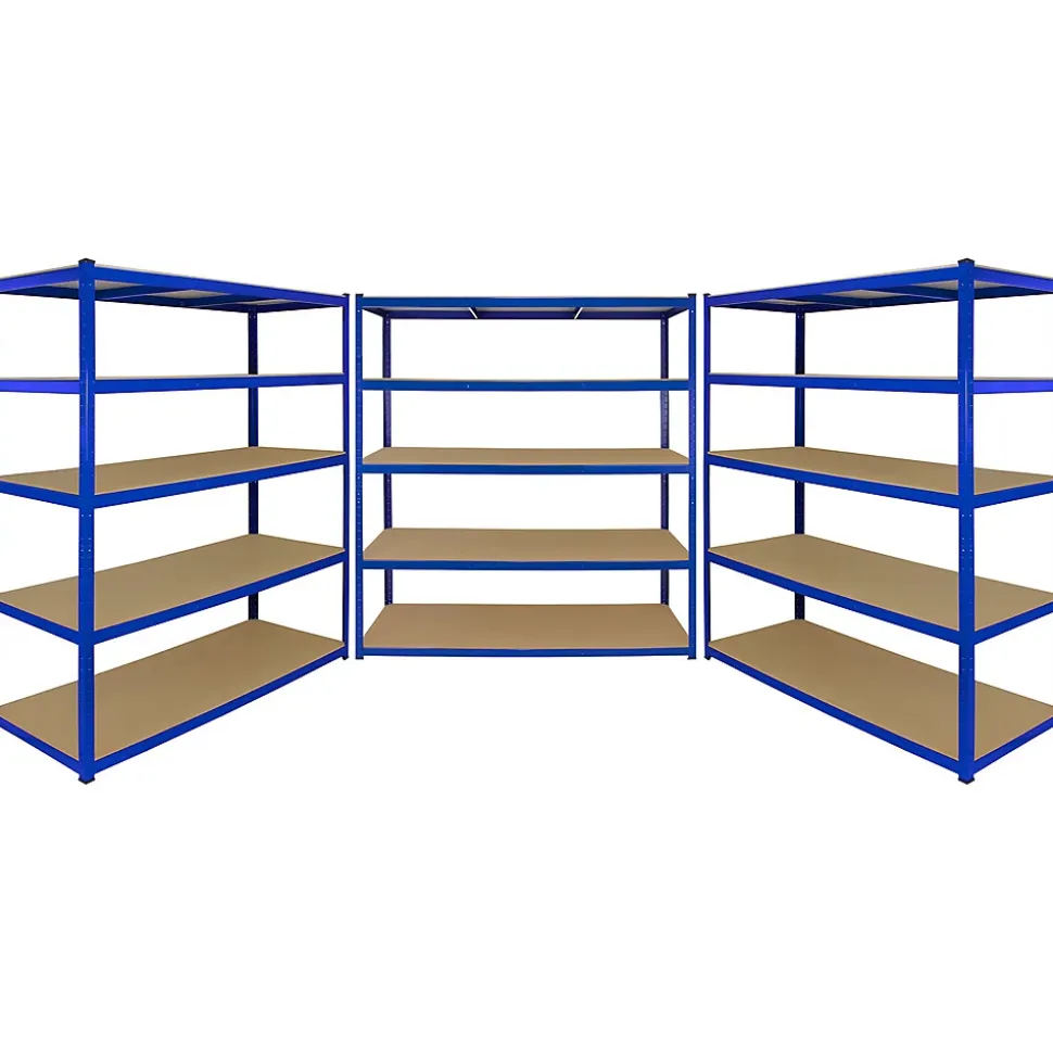 Monster Racking T-Rax 3 x Rayonnage, Bleu, 160cm Largeur, 60cm Profondeur