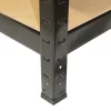 Monster Racking T-Rax Rayonnage Robuste, Noir, 75 cm L, 30 cm P Lot de 2