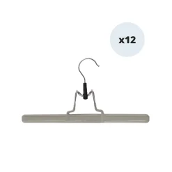 MSV Lot 12 Cintres Metal Plastifies Taupe