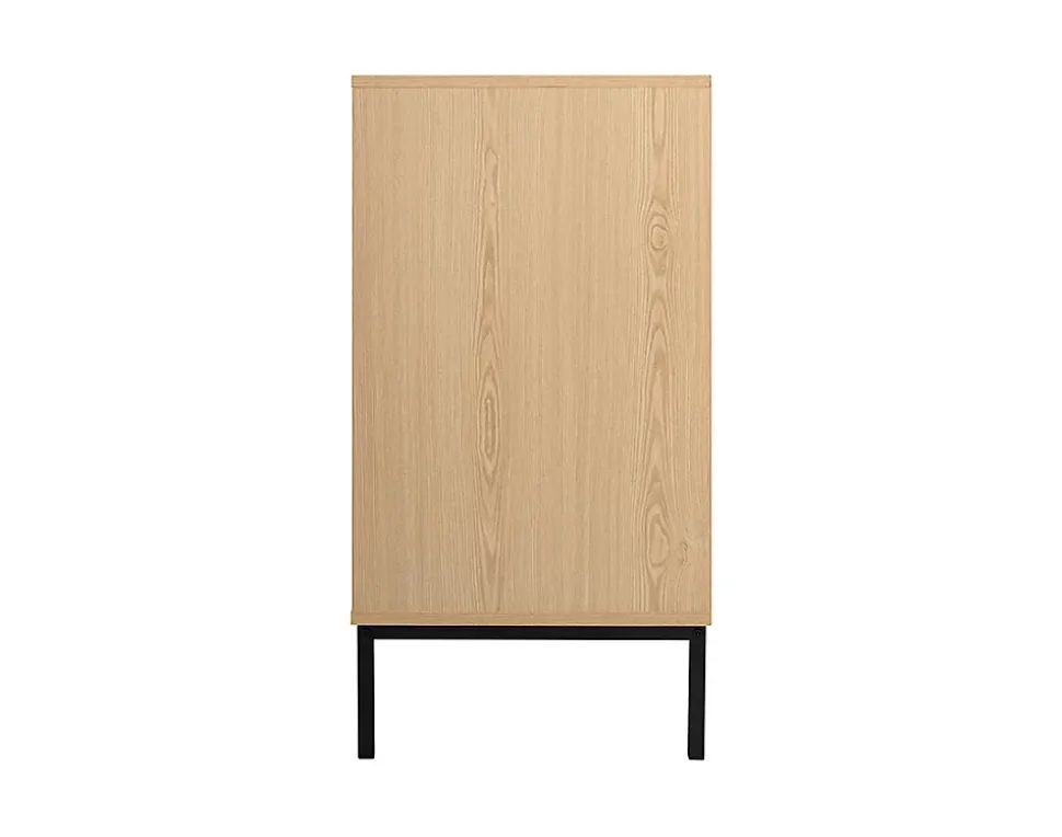 Nagato - commode - cannage et effet bois - 70 cm - Best Mobilier
