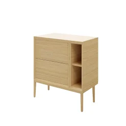 Niche 2 cases GoodHome Avela placage chêne 20 cm