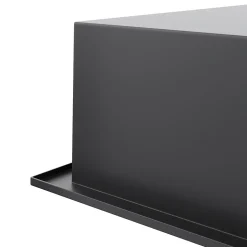 Niche inox SIRHONA 900x300x100mm - Encastrée + Bac à douche + Verticale/Horizontale + Noir mat