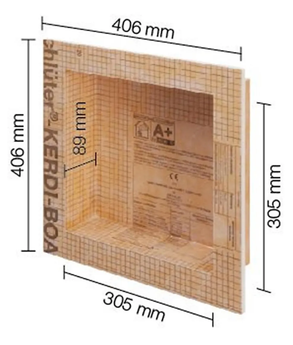Niche murale à carreler KERDI-BOARD-N - 305 x 508 x 89 mm - Sans tablette