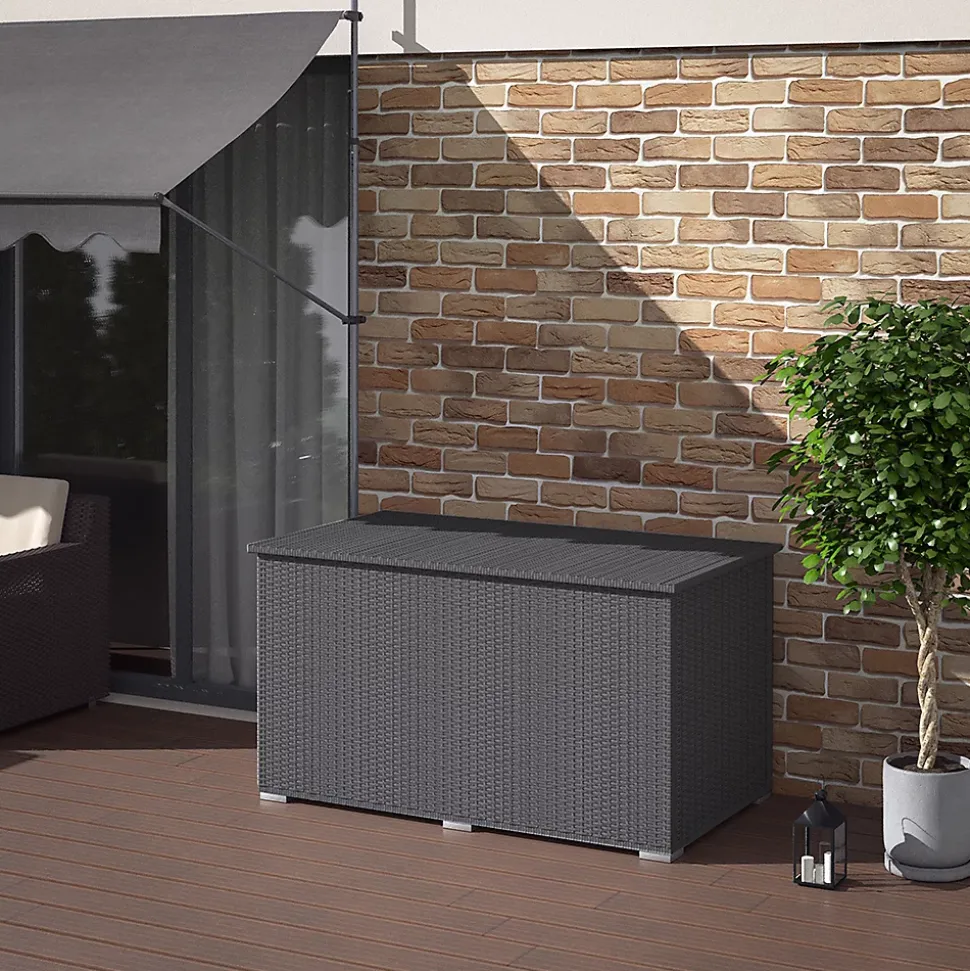 OK-Living Coffre pour coussins Anthracite 146x80cm