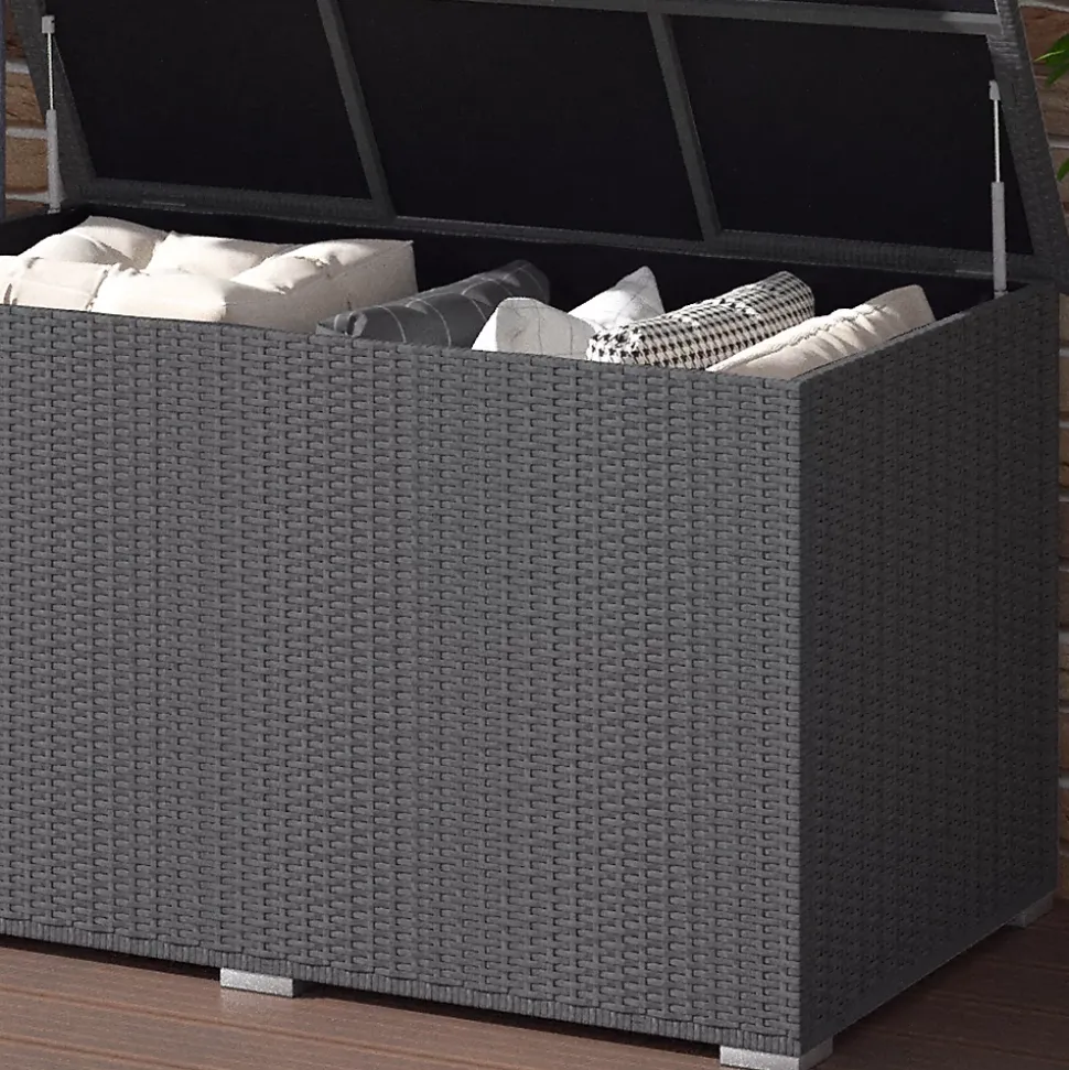 OK-Living Coffre pour coussins Anthracite 146x80cm