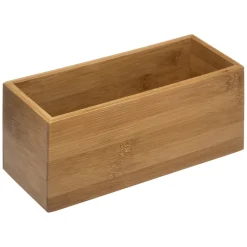 Organisateur de salle de bain rectangulaire bambou, l.9x H.9,5 x P.23cm, Five Simply Smart Tidy