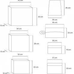 Organisateur de voyage, rangement valise 7 pièces - Beige - Vivezen