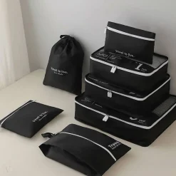 Organisateur de voyage, rangement valise 7 pièces - Beige - Vivezen