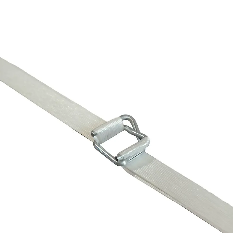 Pack 2 Feuillards de cerclage fil à fil 19 mm x 600 m + 250 Boucles OFFERTES - Feuillard textile Résistance 550kg - TECPLAST PFF2