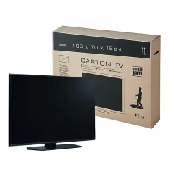 Pack and Move - Carton de protection pour TV 47" - Déménagement écran plat - 100 x 15 x 70 cm - Carton renforcé