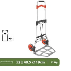 Pack and Move - Diable pliable en aluminium - 35 x 48 x 119 cm - 130 KG max - Pour déménagement et transport