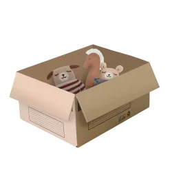 Pack and Move - Lot 40 cartons déménagement stockage S - 36 x 28 x 18 cm - Poignées renforcées - 2 adhésifs offerts
