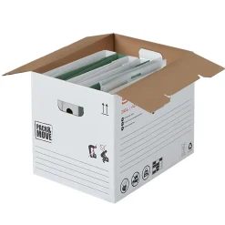Pack and Move - Lot 20 cartons stockage - 40 x 30 x 30 cm - Poignées renforcées - 1 marqueur offert