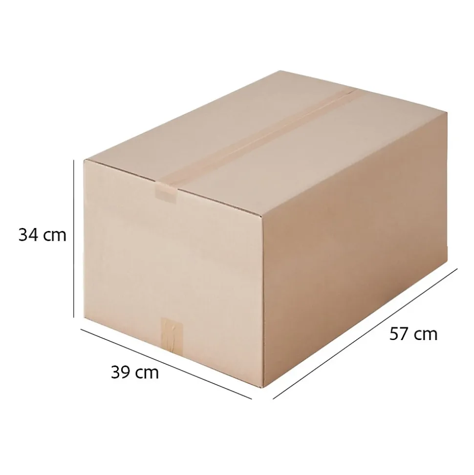 Pack and Move - Lot 20 cartons déménagement d'occasion - 57 x 39 x 34 cm - Cartons réemployés - 1 adhésif offert