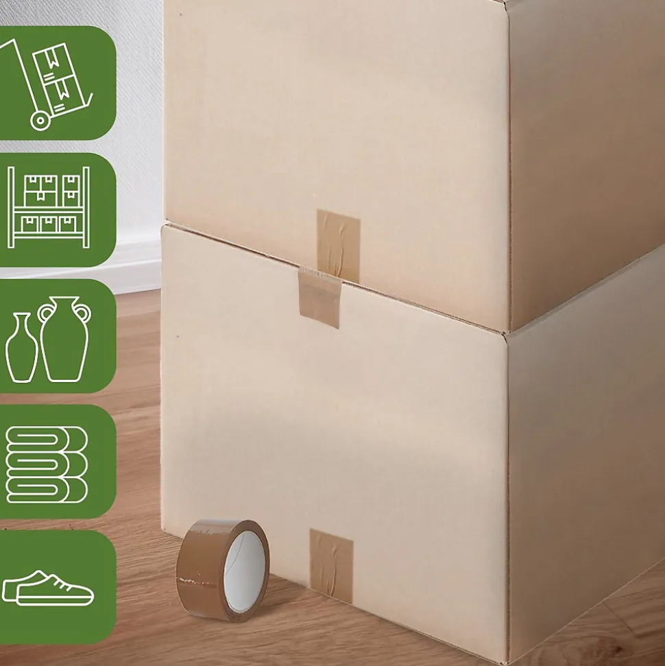 Pack and Move - Lot 20 cartons déménagement d'occasion - 57 x 39 x 34 cm - Cartons réemployés - 1 adhésif offert