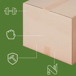 Pack and Move - Lot 20 cartons déménagement d'occasion - 57 x 39 x 34 cm - Cartons réemployés - 1 adhésif offert