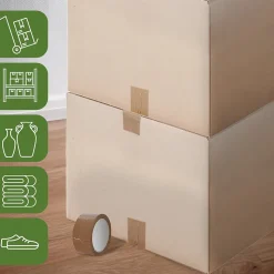 Pack and Move - Lot 40 cartons déménagement d'occasion - 57 x 39 x 34 cm - Cartons réemployés - 2 adhésifs offerts