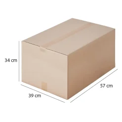 Pack and Move - Lot 40 cartons déménagement d'occasion - 57 x 39 x 34 cm - Cartons réemployés - 2 adhésifs offerts