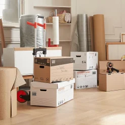 Pack and Move - Lot 20 cartons stockage - 58 x 40 x 30 cm - Poignées renforcées - 1 marqueur offert