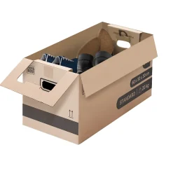 Pack and Move - Lot 50 cartons déménagement stockage standard - 60 x 30 x 30 cm - Poignées renforcées - 3 adhésifs offerts