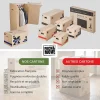 Pack and Move - Lot 60 cartons déménagement stockage livres - 40 x 30 x 30 cm - Poignées renforcées - 3 adhésifs offerts