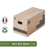 Pack and Move - Lot 30 cartons déménagement stockage standard - 60 x 30 x 30 cm - Poignées renforcées - 2 adhésifs offerts