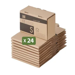 Pack and Move - Lot 24 colis pour expédition - Taille S - Carton renforcé - 23 x 10 x 13 cm - 20 KG max