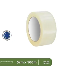 Pack and Move - Lot 36 Rouleaux Ruban Adhésif Transparent Pour Emballage Et Déménagement - 100 M - Qualité Premium