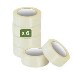 Pack and Move - Lot 6 Rouleaux Ruban Adhésif Transparent Pour Emballage Et Déménagement - 100 M - Qualité Premium