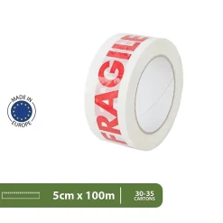 Pack and Move - Lot 36 Rouleaux Ruban Adhésif Transparent "Fragile" Pour Emballage Et Déménagement - 100 M - Qualité Premium