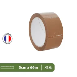 Pack and Move - Lot 12 rouleaux ruban adhésif marron pour emballage et déménagement - 66 m - Qualité Premium