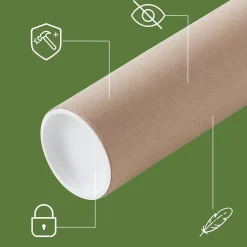 Pack and Move - Lot 10 tubes pour expédition et emballage - 10x100cm - Pour affiche et poster - Avec capuchon