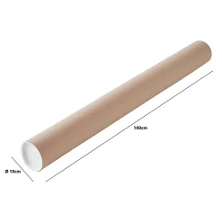 Pack and Move - Lot 10 tubes pour expédition et emballage - 10x100cm - Pour affiche et poster - Avec capuchon