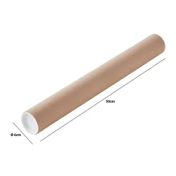 Pack and Move - Lot 24 tubes pour expédition et emballage - 0.6x50cm - pour affiche et poster - Avec capuchon