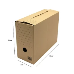 Pack and Move - Lot de 12 boîtes d'archives en carton ondulé robuste - 33,5 x 12 x 24 cm - Organisation pratique
