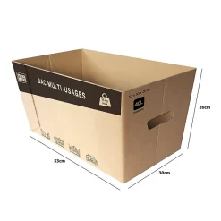 Pack and Move - Lot de 20 caisses en carton - 53 x 30 x 26 cm - Transport, déménagement, stockage