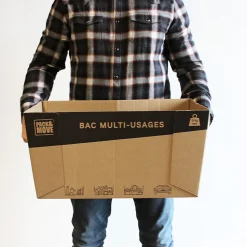 Pack and Move - Lot de 10 caisses en carton - 53 x 30 x 26 cm - Transport, déménagement, stockage