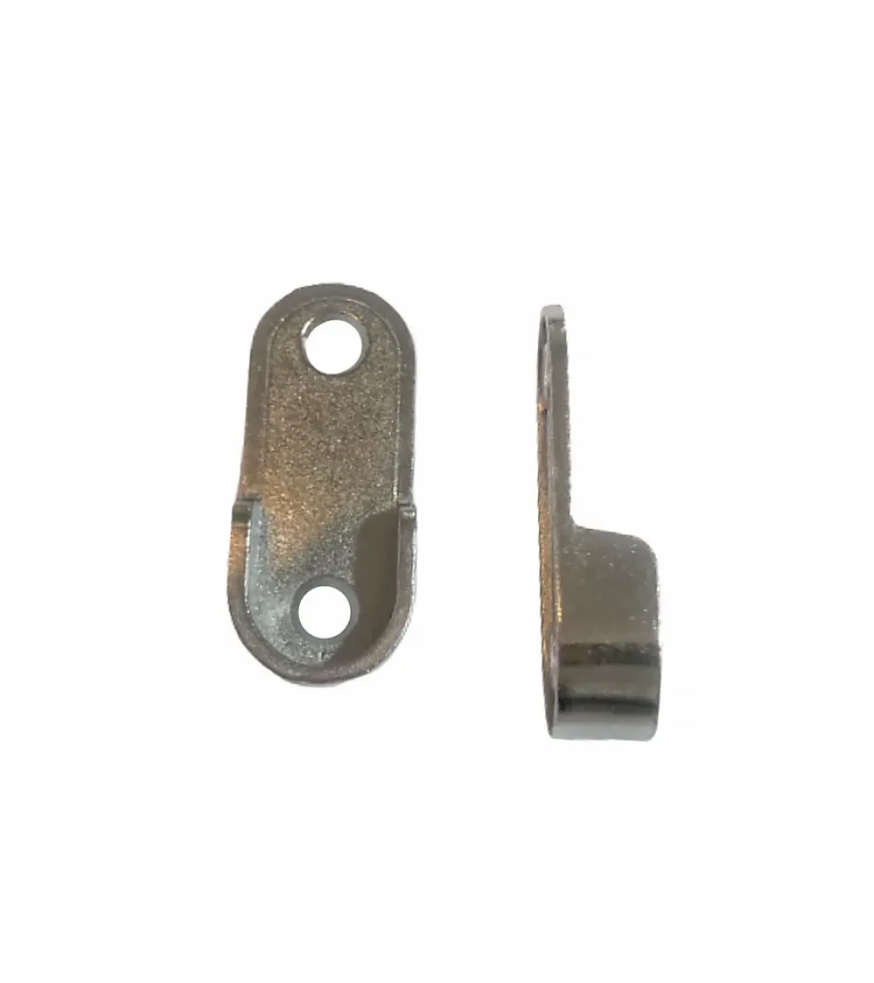 Paire Support de Naissance Ovale Aluminium - Tringle Penderie diamètre 16 mm