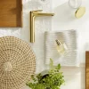 Panier à linge 44 litres en jonc de mer et polyester blanc l.53 x P.50 x H.65 cm GoodHome Bonetta
