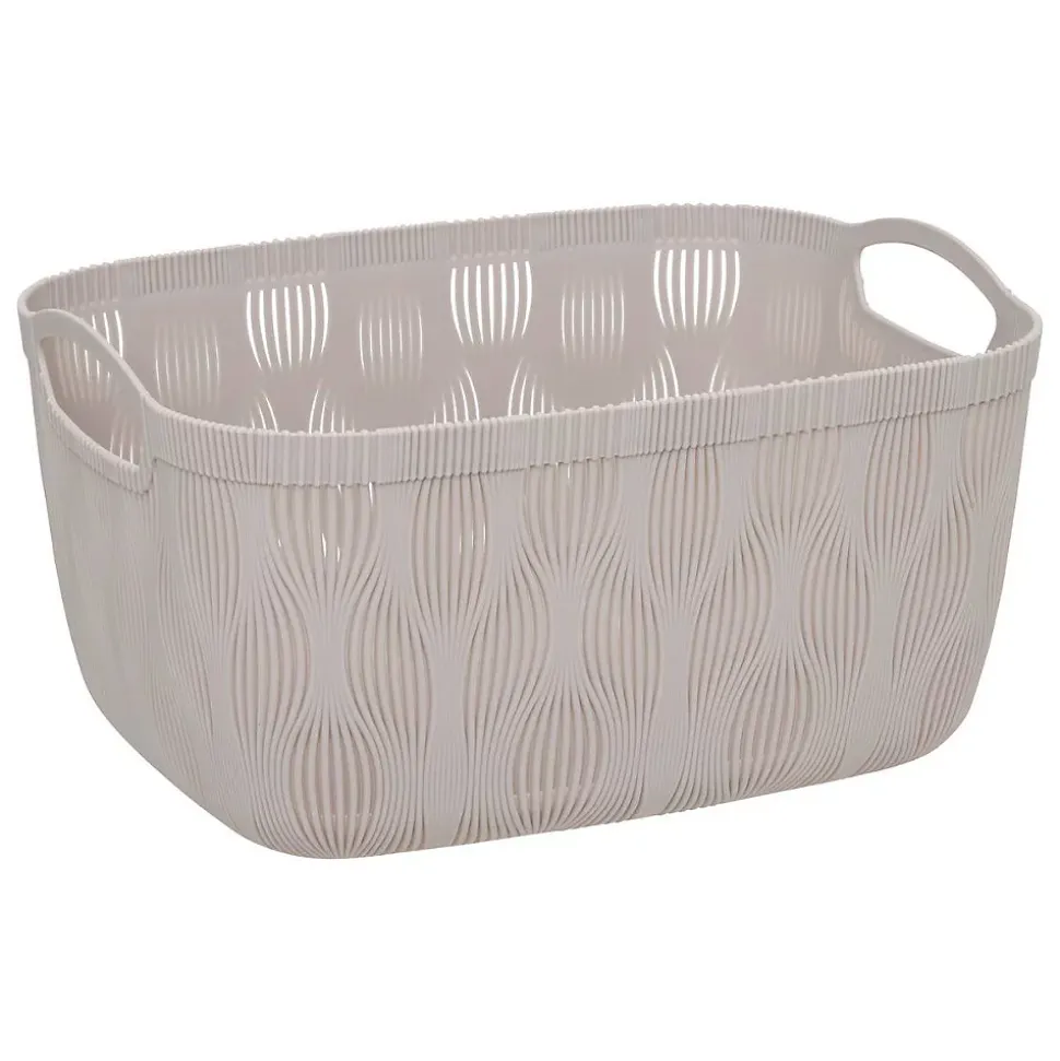 Panier à linge Leaf 15L beige - Beige- 5five