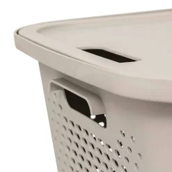 Panier Aera 19,6L avec couvercle en lin - Blanc- 5five